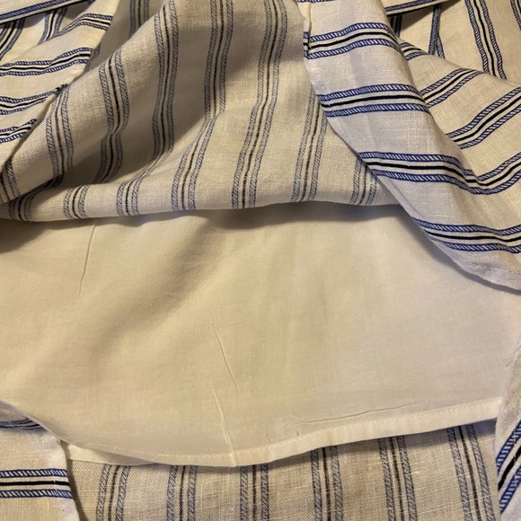 Michael Kors Off the Shoulder Striped Linen Dress - Picture 2 of 5